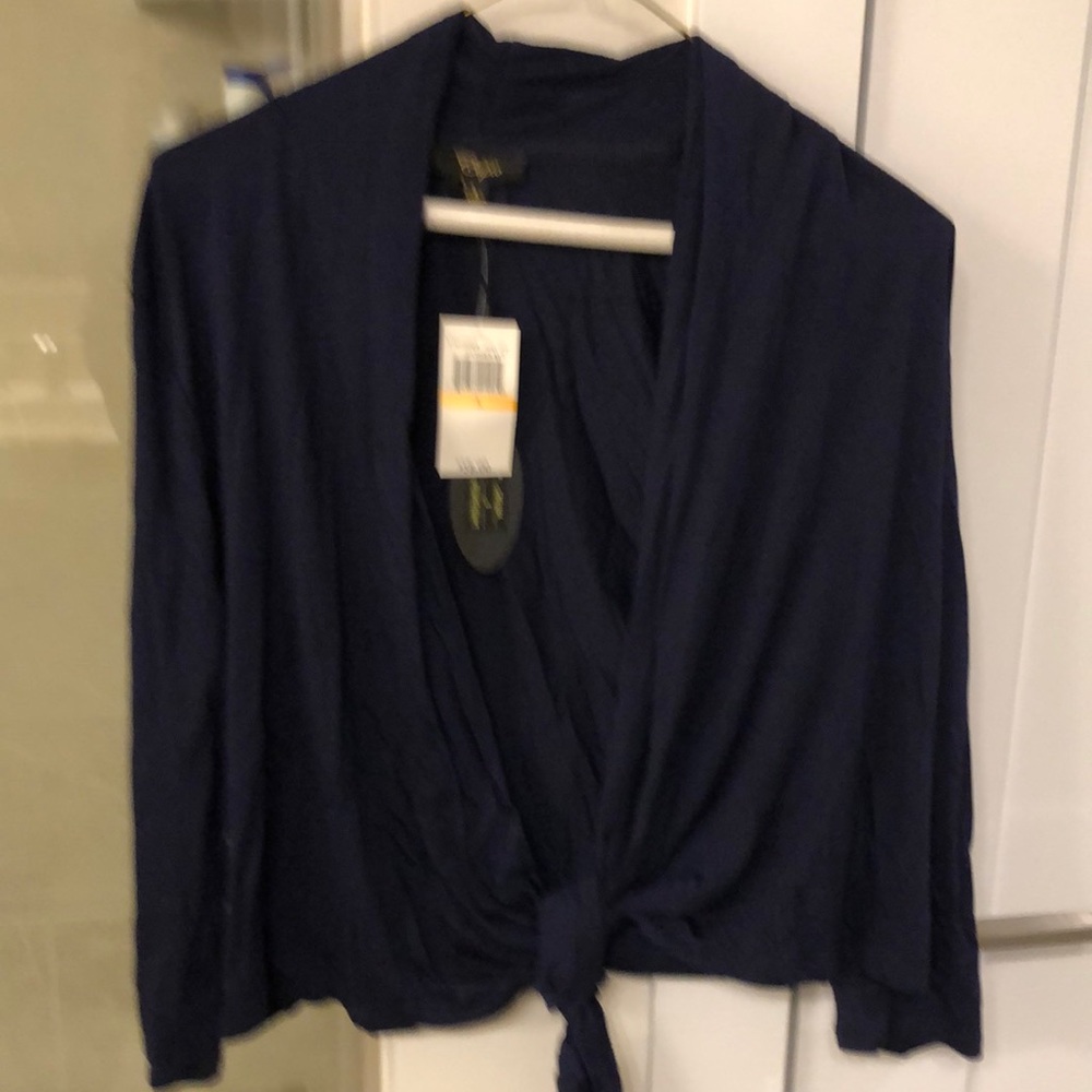 Navy blue soft knit cardigan. Size small